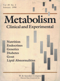 Image of Metabolism Clinical and Experimental